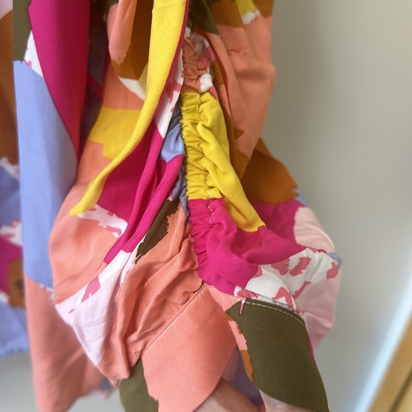 Eloquii Elements • Abstract Print Blouse w/Ruched Sleeves • Sz 24 • NEW! - Picture 5 of 11